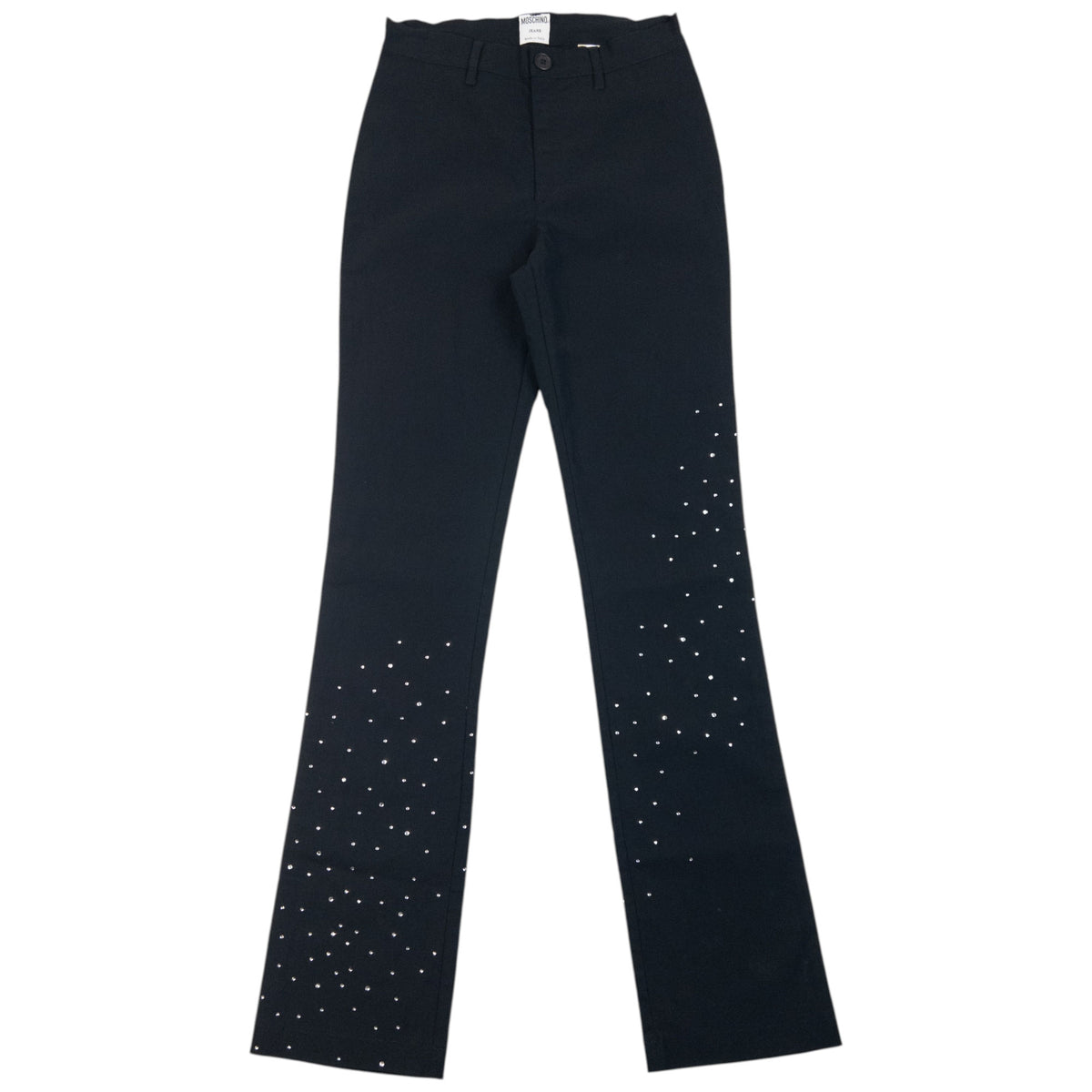 Vintage 90s Moschino Jeans Diamanté Trousers in black