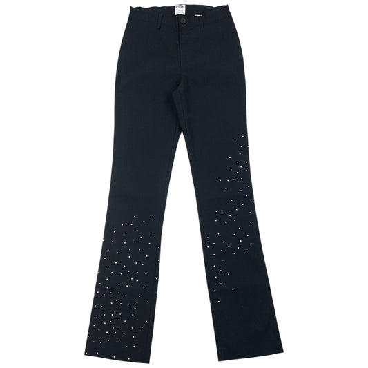 Vintage 90s Moschino Jeans Diamanté Trousers in black