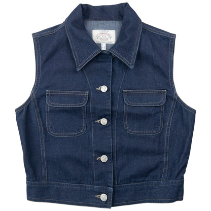Vintage 90s Armani Jeans Button Up Denim Top Womens Size M