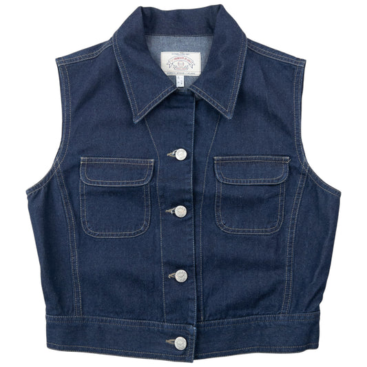 Vintage 90s Armani Jeans Button Up Denim Top Womens Size M