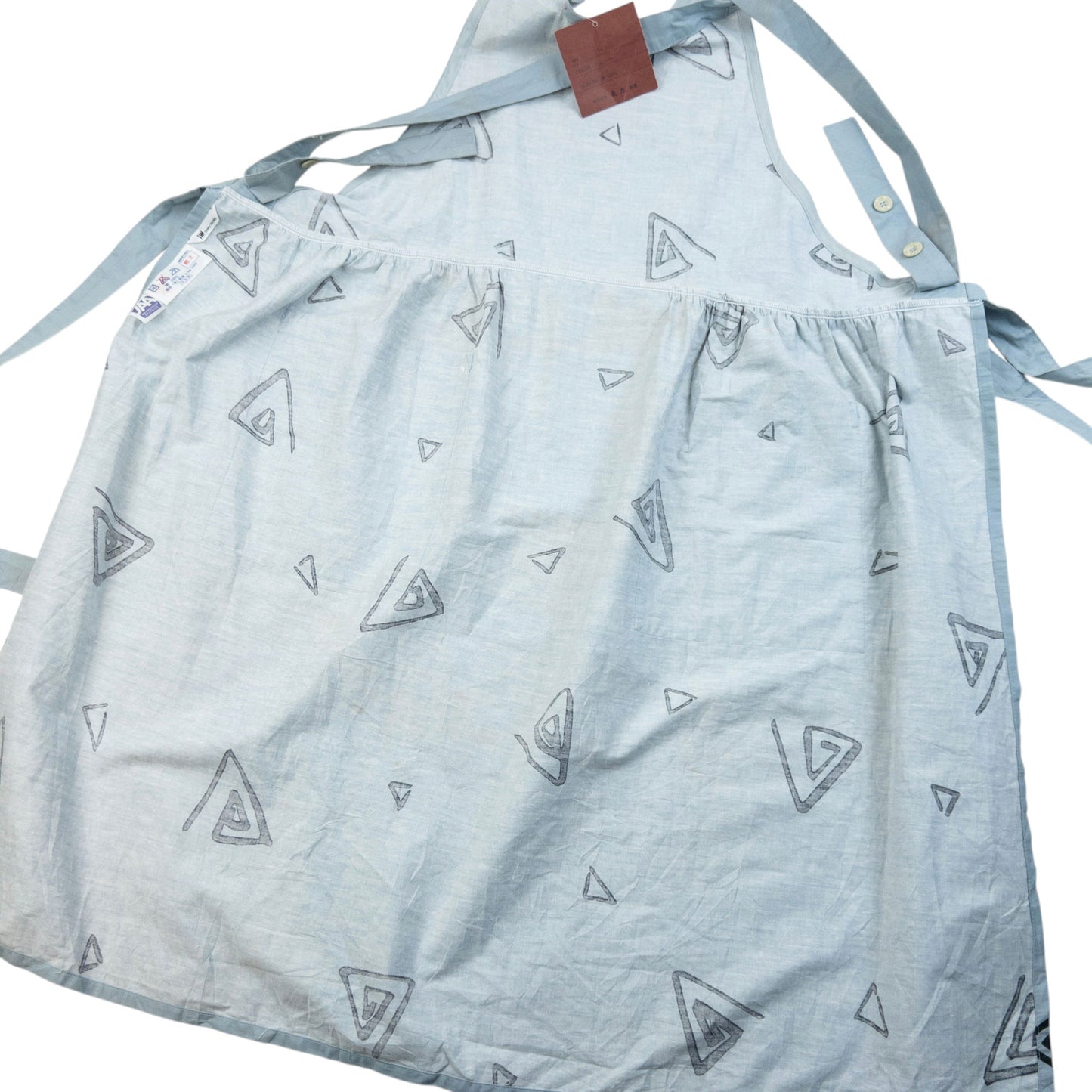 Vintage 90s Issey Miyake Triangle Print Tie Back Apron