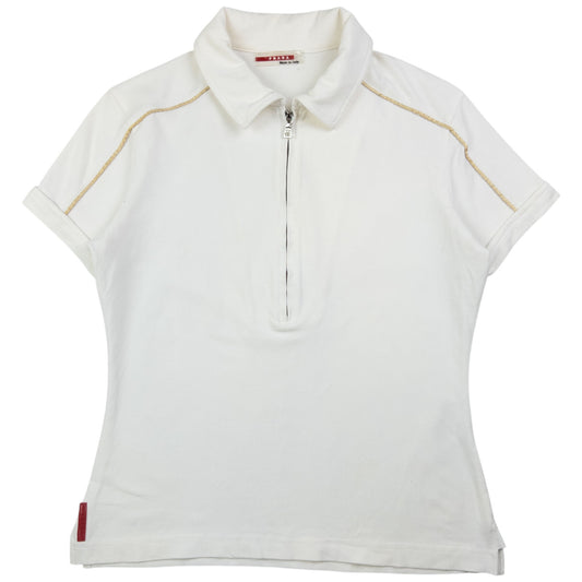 Vintage Prada Sport Half Zip Polo Shirt Womens Size M