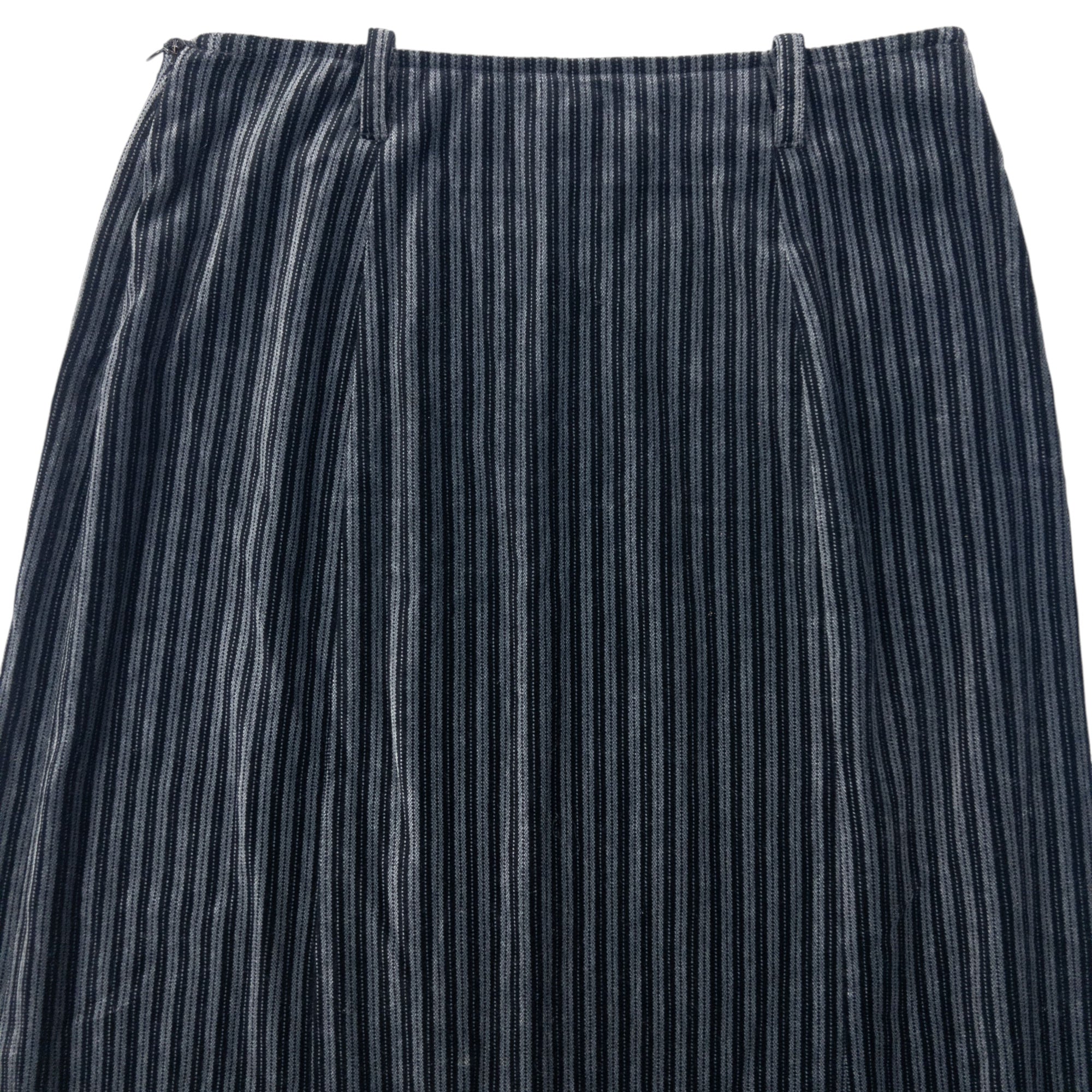 Vintage 90s Armani Jeans Striped Velour Skirt Womens Size W27
