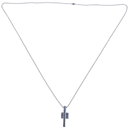Vintage 2000s Gucci Silver Cross Pendant Necklace