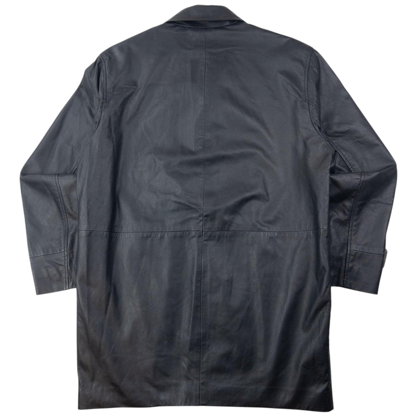 Vintage 2000s Burberry Nova Check Lined Leather Jacket Size XL