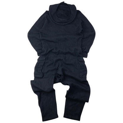 Vintage 90s Yohji Yamamoto Fleece Hooded Jumpsuit Size S