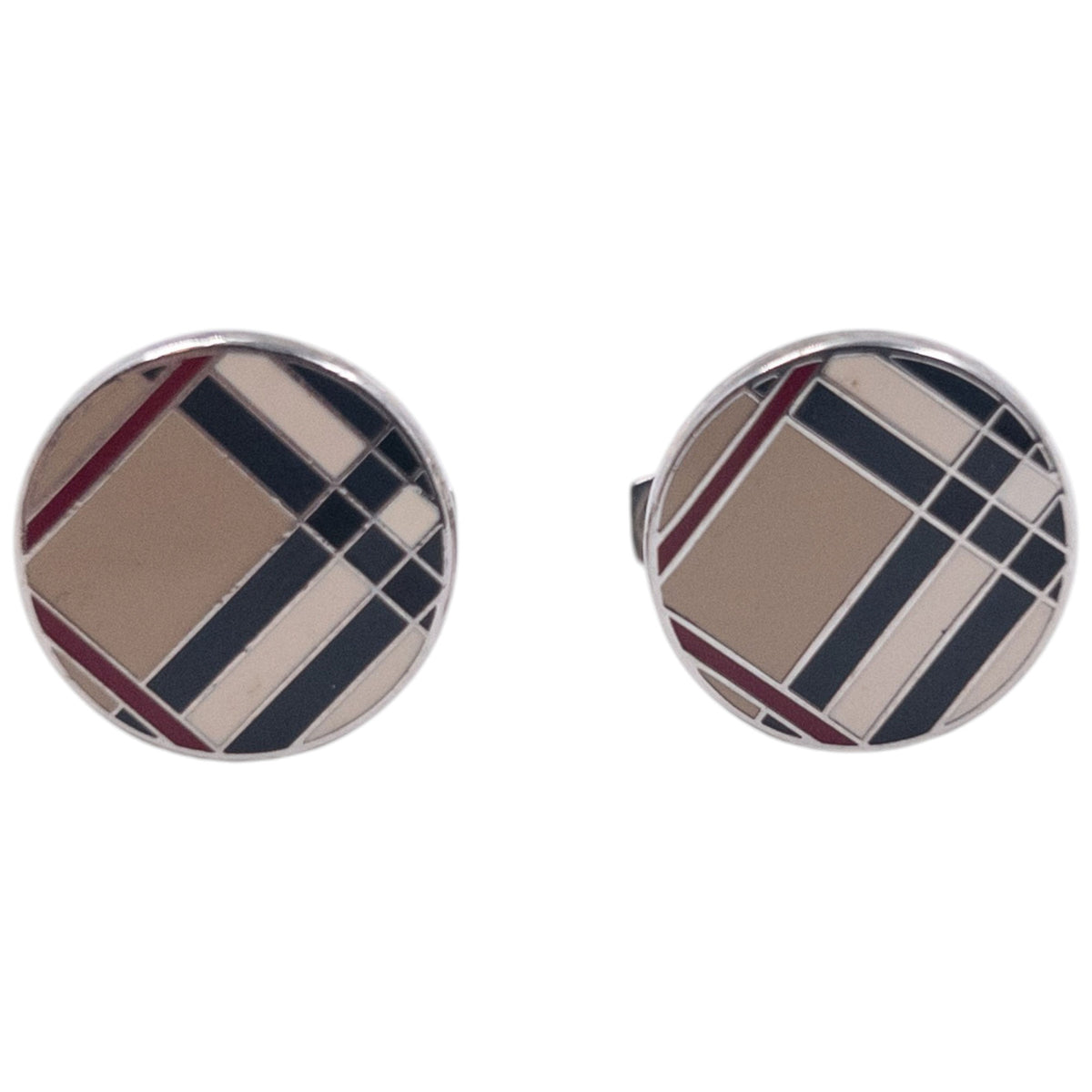 Vintage 2000s Burberry Nova Check Cufflinks