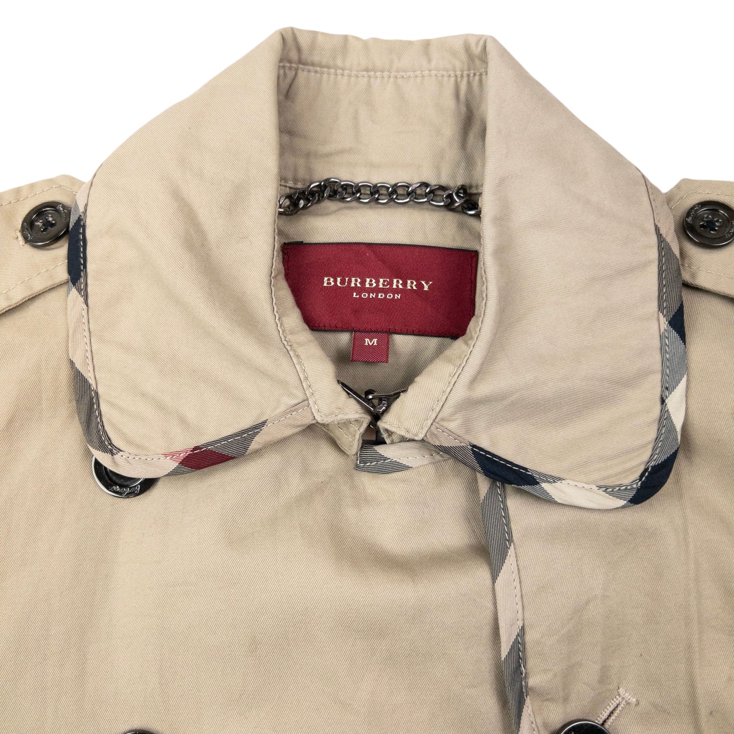 Vintage 2000s Burberry Nova Check Lined Belted Trench Jacket Womens Size M