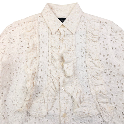 Vintage Comme Des Garçons Tricot Lace Flounce Shirt Womens Size S