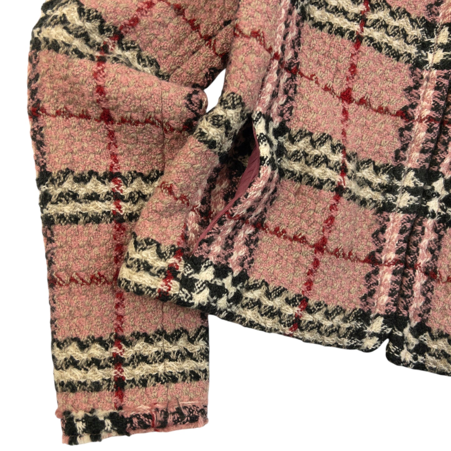 Vintage 2000s Burberry Nova Check Tweed Jacket Womens Size M