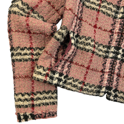 Vintage 2000s Burberry Nova Check Tweed Jacket Womens Size M