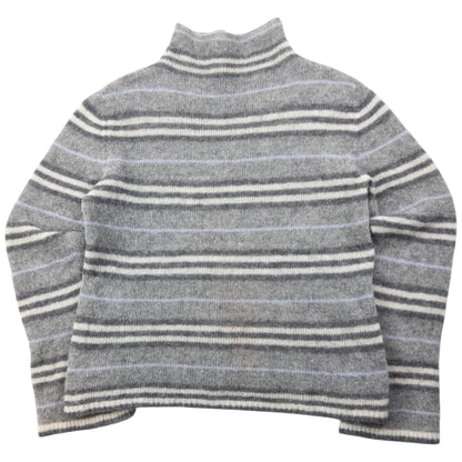 Vintage 2000s Burberry Striped Lightweight Cashmere Knit Jumper Womens Size S