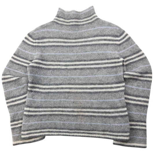Vintage 2000s Burberry Striped Lightweight Cashmere Knit Jumper Womens Size S