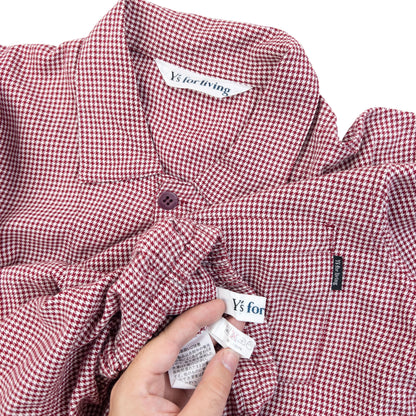 Vintage 90s Yohji Yamamoto Houndstooth Shirt & Bottoms Pyjama Set Size M