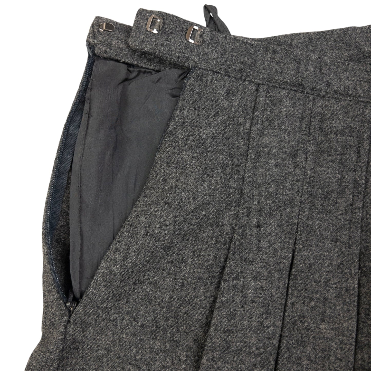 Vintage Burberry Irish Tweed Pleated Wool Skirt Womens Size W24
