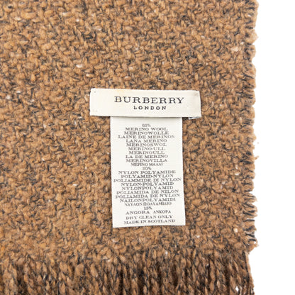 Vintage Burberry Wool Tassel Scarf