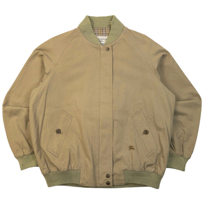 Vintage 90s Burberry Nova Check Lined Bomber Jacket Womens Size S
