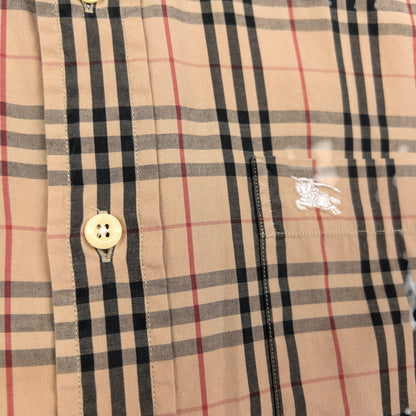 Vintage Burberry Nova Check Long Sleeve Button Up Shirt Size XL