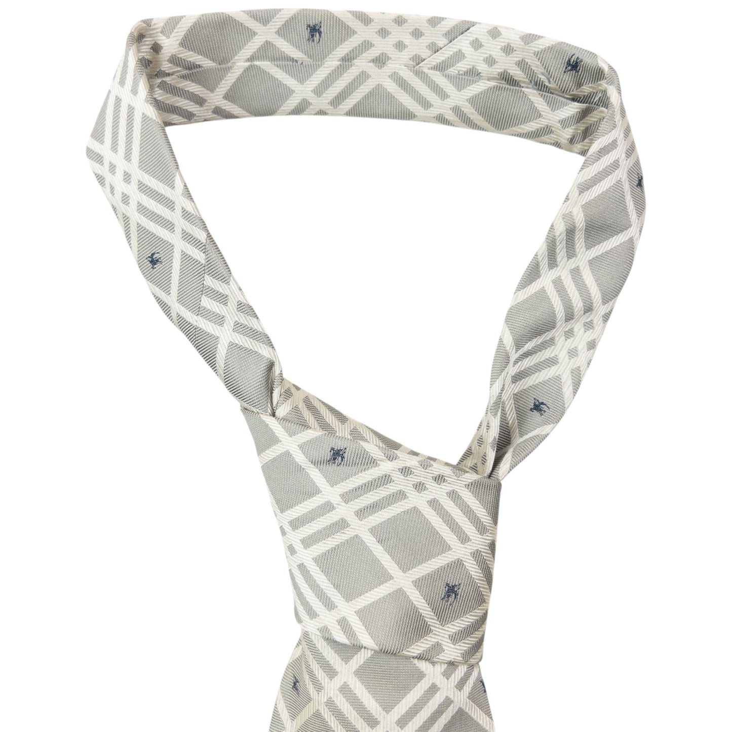 Vintage 2000s Burberry Nova Check Monogram Silk Tie