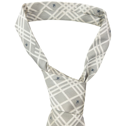 Vintage 2000s Burberry Nova Check Monogram Silk Tie