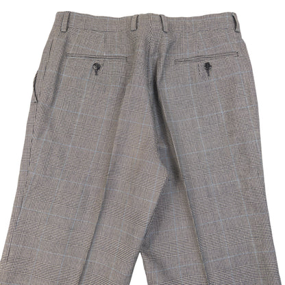 Vintage 90s Burberry Checkered Wool Jacket & Trousers Suit Set Size M