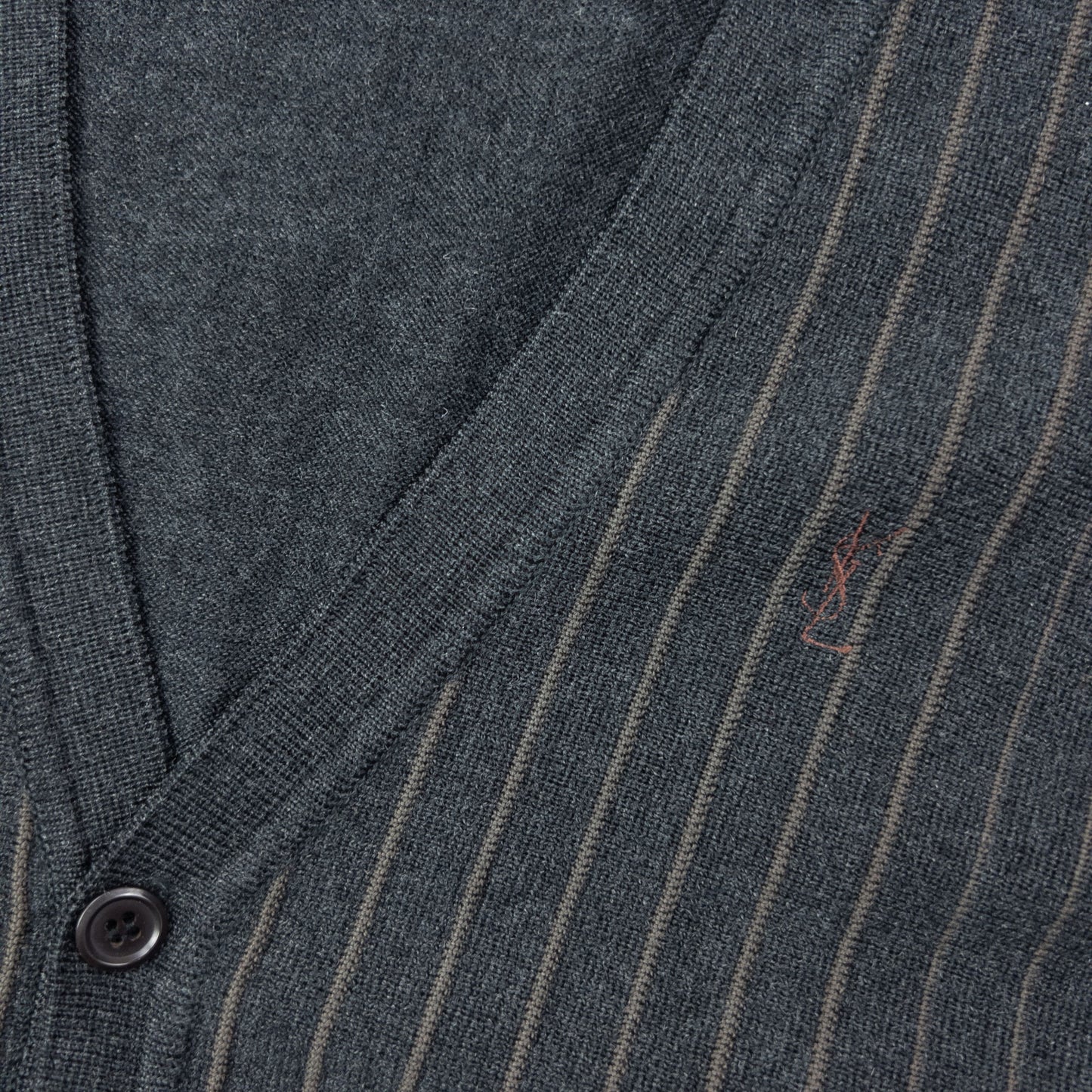Vintage 90s YSL Yves Saint Laurent Striped Cardigan Size M