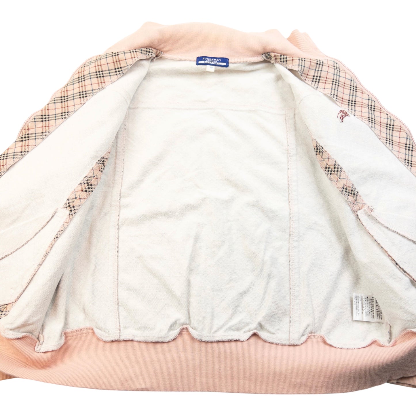 Vintage 2000s Burberry Blue Label Nova Check Zip Up Sweatshirt Womens Size S
