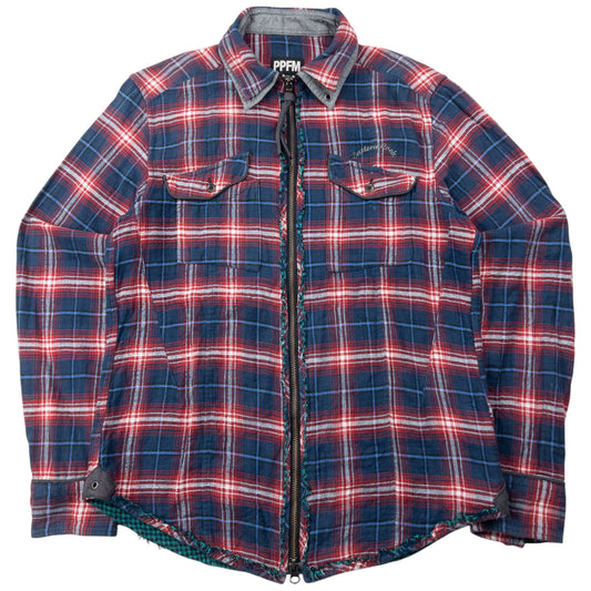 Vintage 2000s PPFM Eastern Rock Checkered Lightweight Zip Up Jacket XS