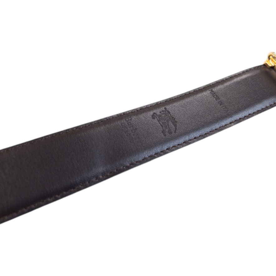 Vintage 90s Burberry Leather Belt Size XL