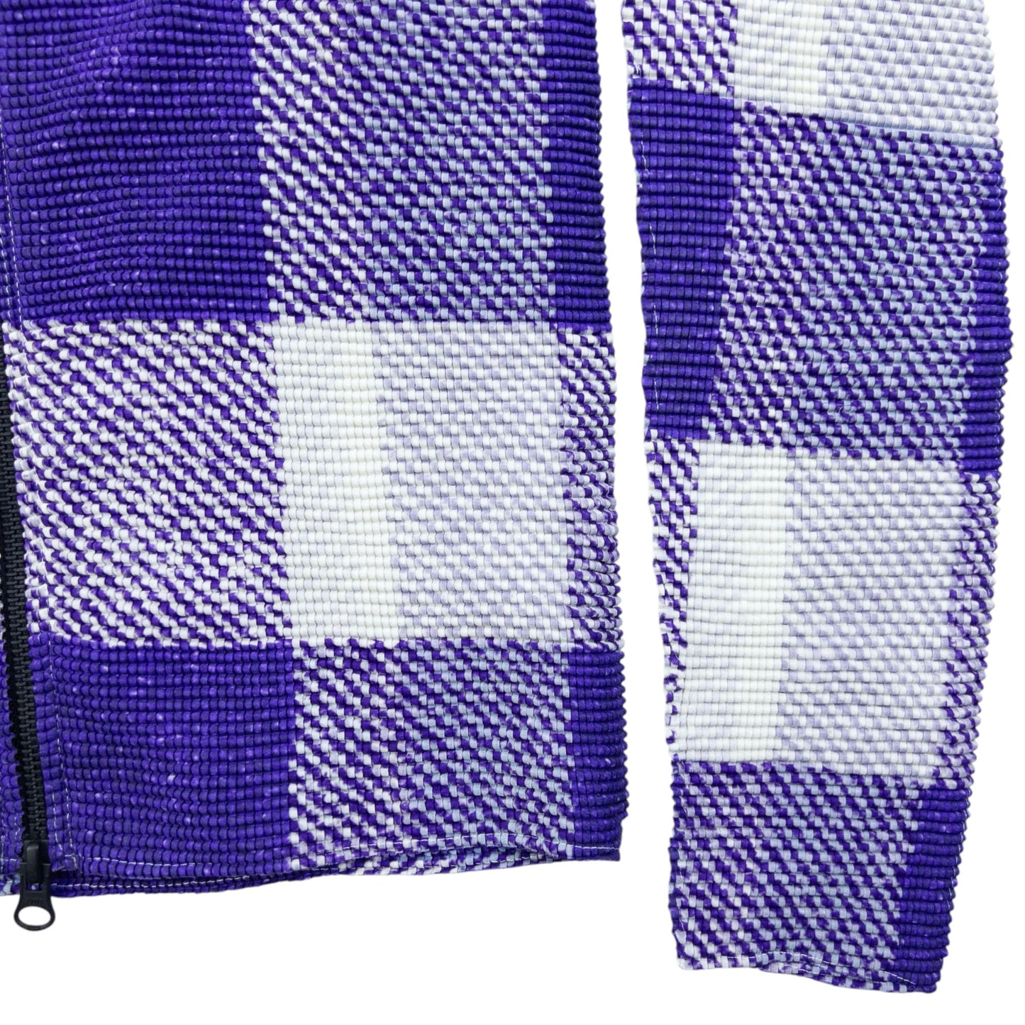 Vintage 90s Issey Miyake Checkered Zip Cardigan Womens SAMPLE Size S