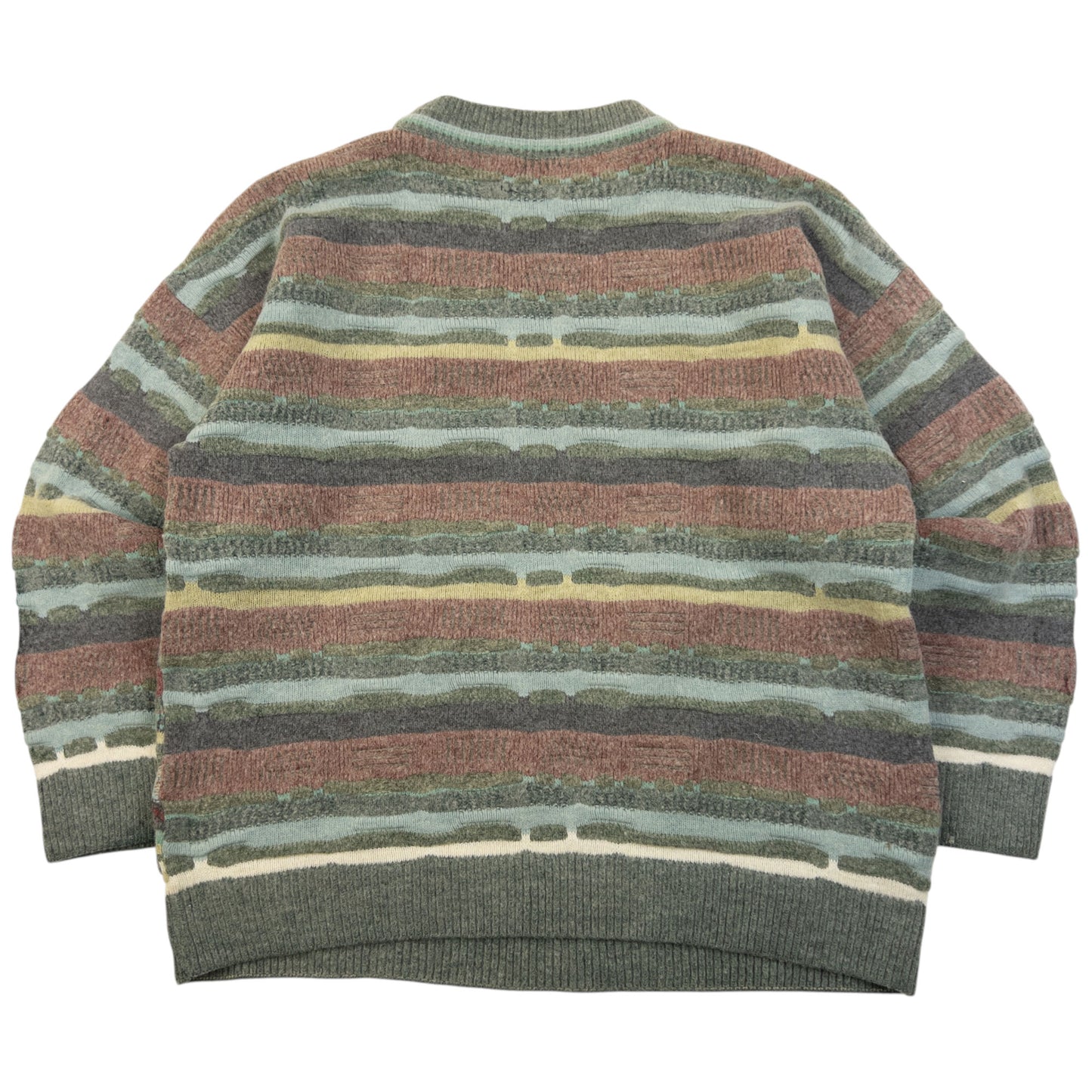 Vintage Pattern Knit Wool Jumper Size XS