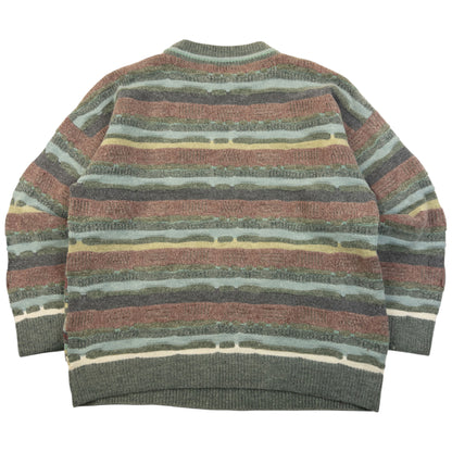 Vintage Pattern Knit Wool Jumper Size XS