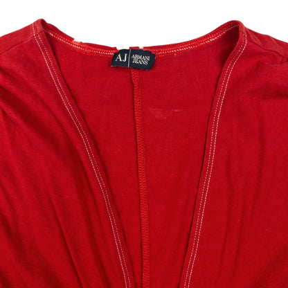 Vintage Armani Jeans Ruched Sleeveless Top Womens Size M