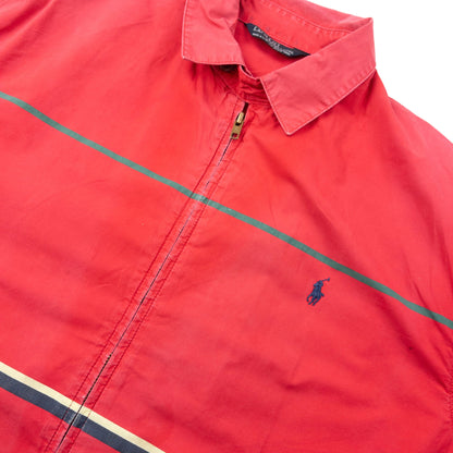 Vintage 90s Polo Ralph Lauren Striped Zip Up Jacket Size M