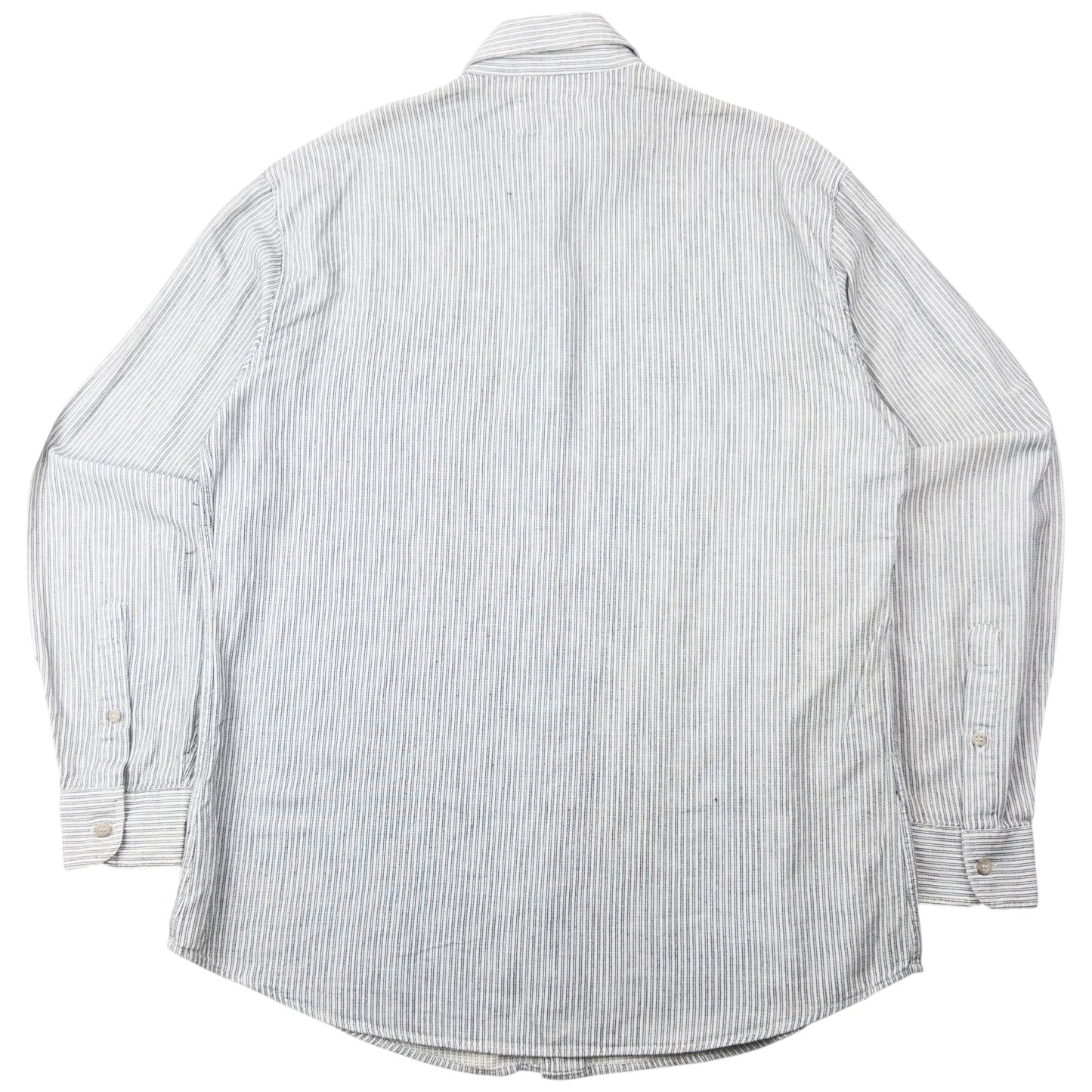 Vintage 90s Armani Jeans Striped Long Sleeve Button Up Shirt Size XL