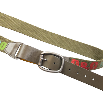 Vintage 2000s Dolce & Gabbana Rainbow Print Belt Size XL