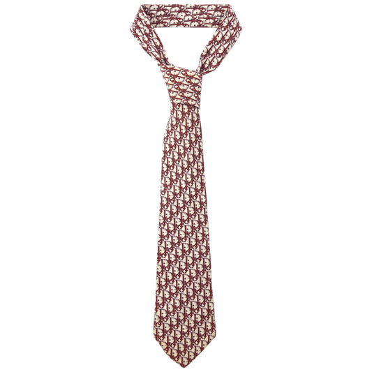 Vintage 90s Dior Monogram Silk Tie