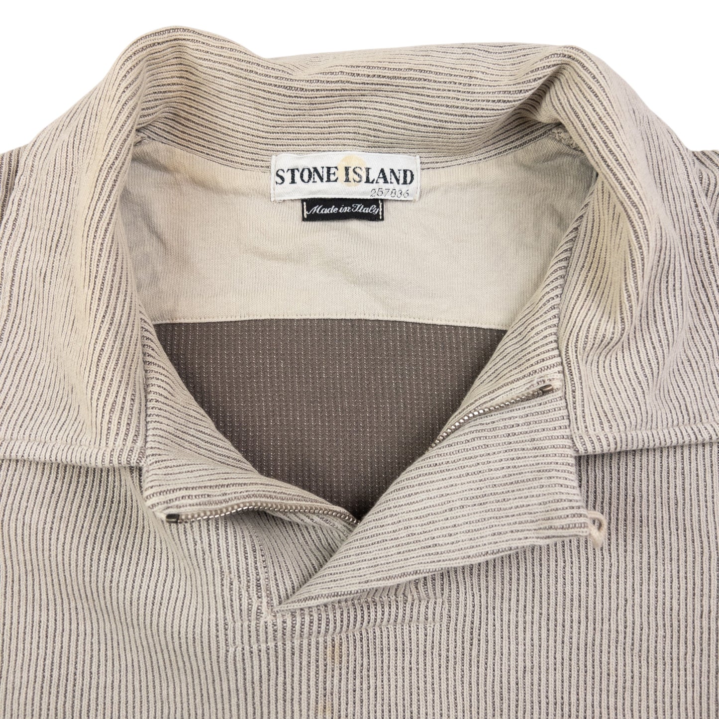 Vintage Stone Island Ribbed Q Zip Jumper Size L