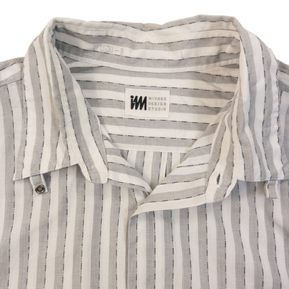 Vintage 90s Issey Miyake Striped Long Sleeve Button Up Shirt Size L