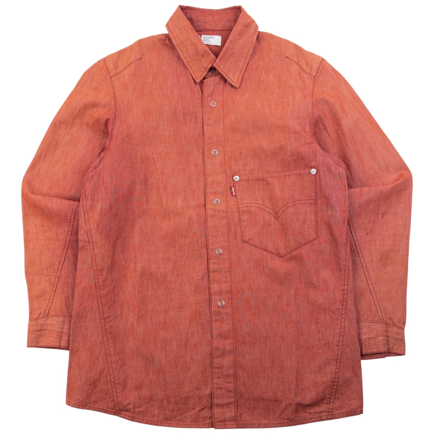 Vintage 2000s Levi's Engineered Garments Snap Button Up Denim Shirt Size S