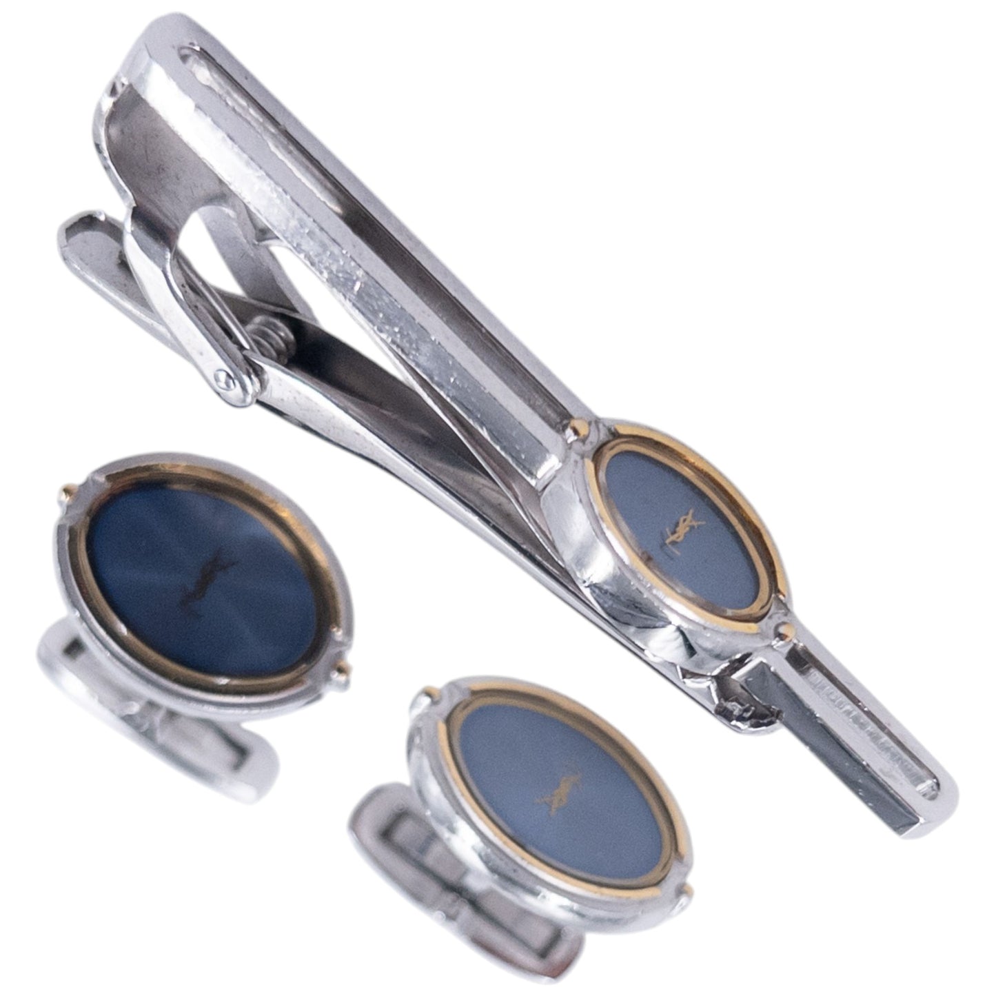 Vintage Dior Cuff Links & Tie Clip Set