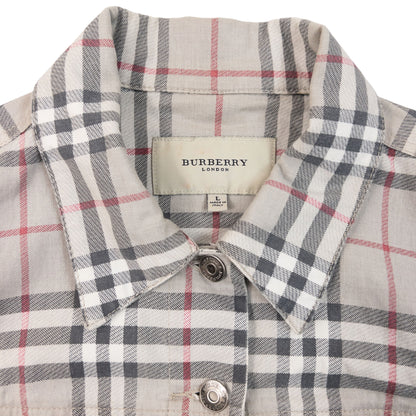 Vintage Burberry Nova Check Button Up Jacket Womens Size M