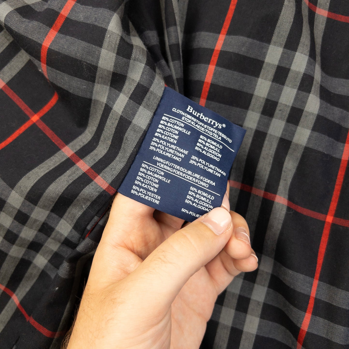 Vintage 90s Burberry Nova Check Lined Belt Waist Trench Jacket Womens Size XL
