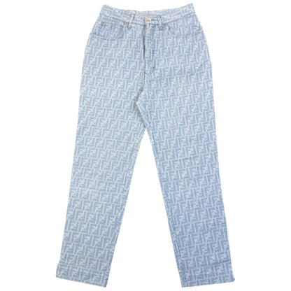 Vintage 2000s Fendi Monogram Denim Jeans Womens Size W27
