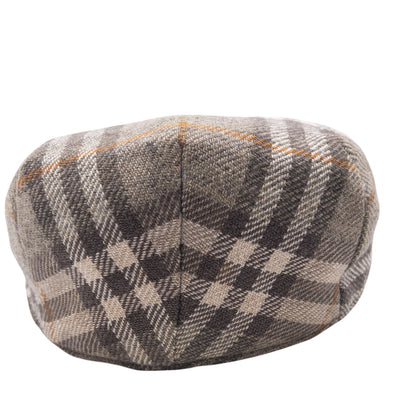 Vintage Burberry Nova Check Wool Flat-Cap Hat Size S