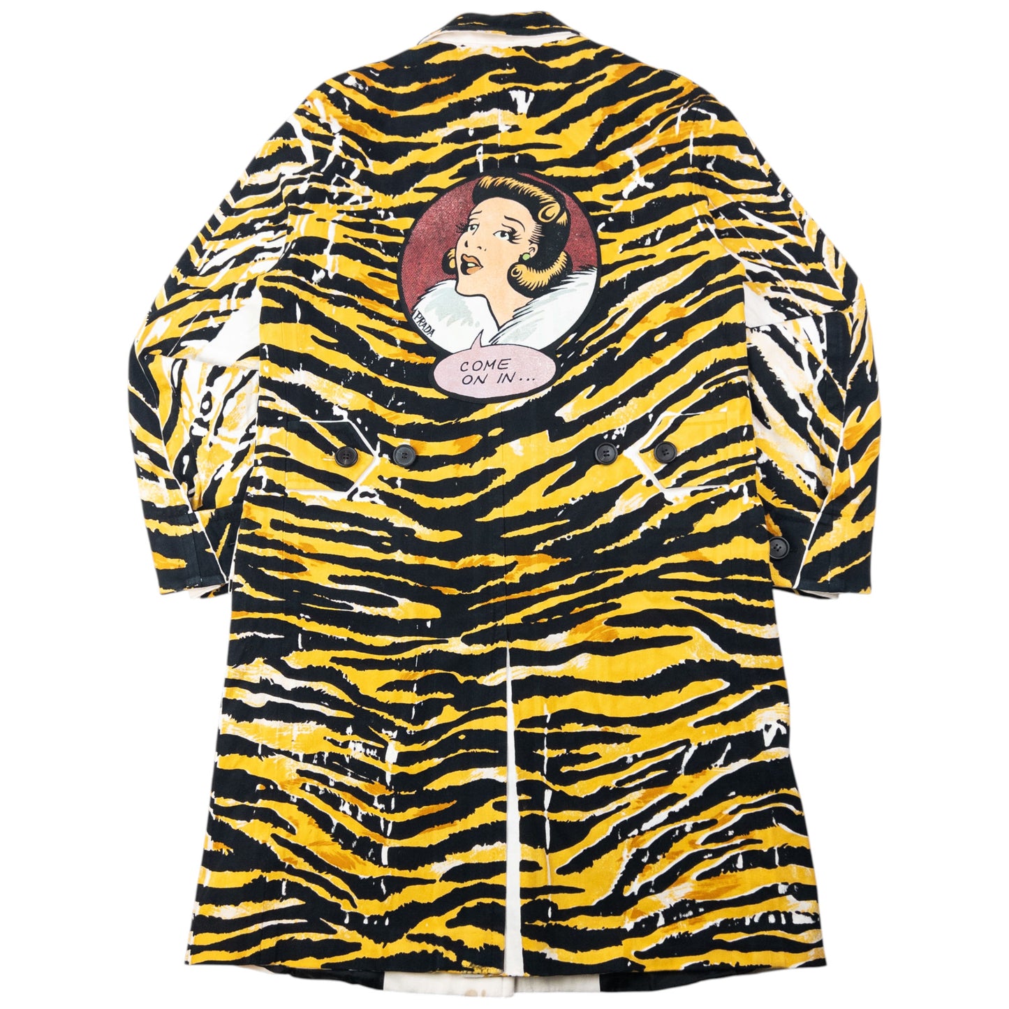 2018 Prada Tiger Stripe Pop Art Jacket Womens Size XL