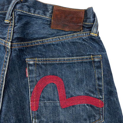 Vintage Evisu Double Gull Embroidered Japanese Denim Jeans Size W29
