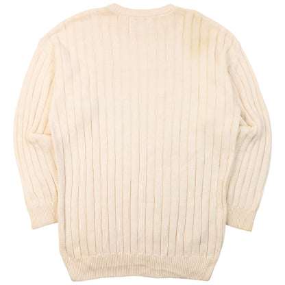 Vintage 90s Burberry Embroidered Knit Jumper Size M
