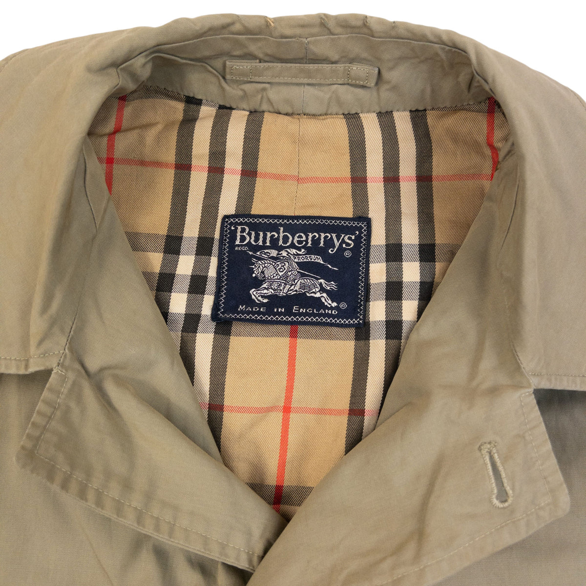 Vintage 90s Burberry Nova Check Lined Trench Jacket in brown (cotton), photo 4
