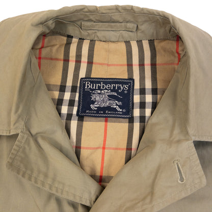 Vintage 90s Burberry Nova Check Lined Trench Jacket in brown (cotton), photo 4